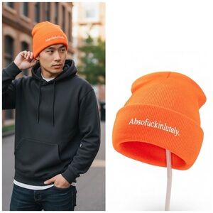 •Absof*ckinlutely• Knit Statement Beanie – The Unapologetic Energy Cap
